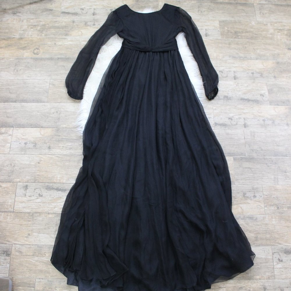 ROCHAS PARIS NWT Sz 40 LS Black Gown $3800